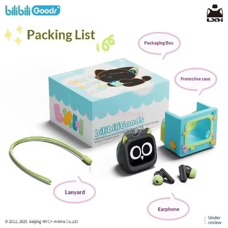 Gaming Accessories In China - บิลิบิลิกู๊ดส์ คิวบีเฟซ ตำนานของหลัวเสี่ยวเฮย์หูฟังหน้าจอสัมผัส LCD หูฟังสำหรับเล่นเกมอนิเมะของขวัญวันเกิด