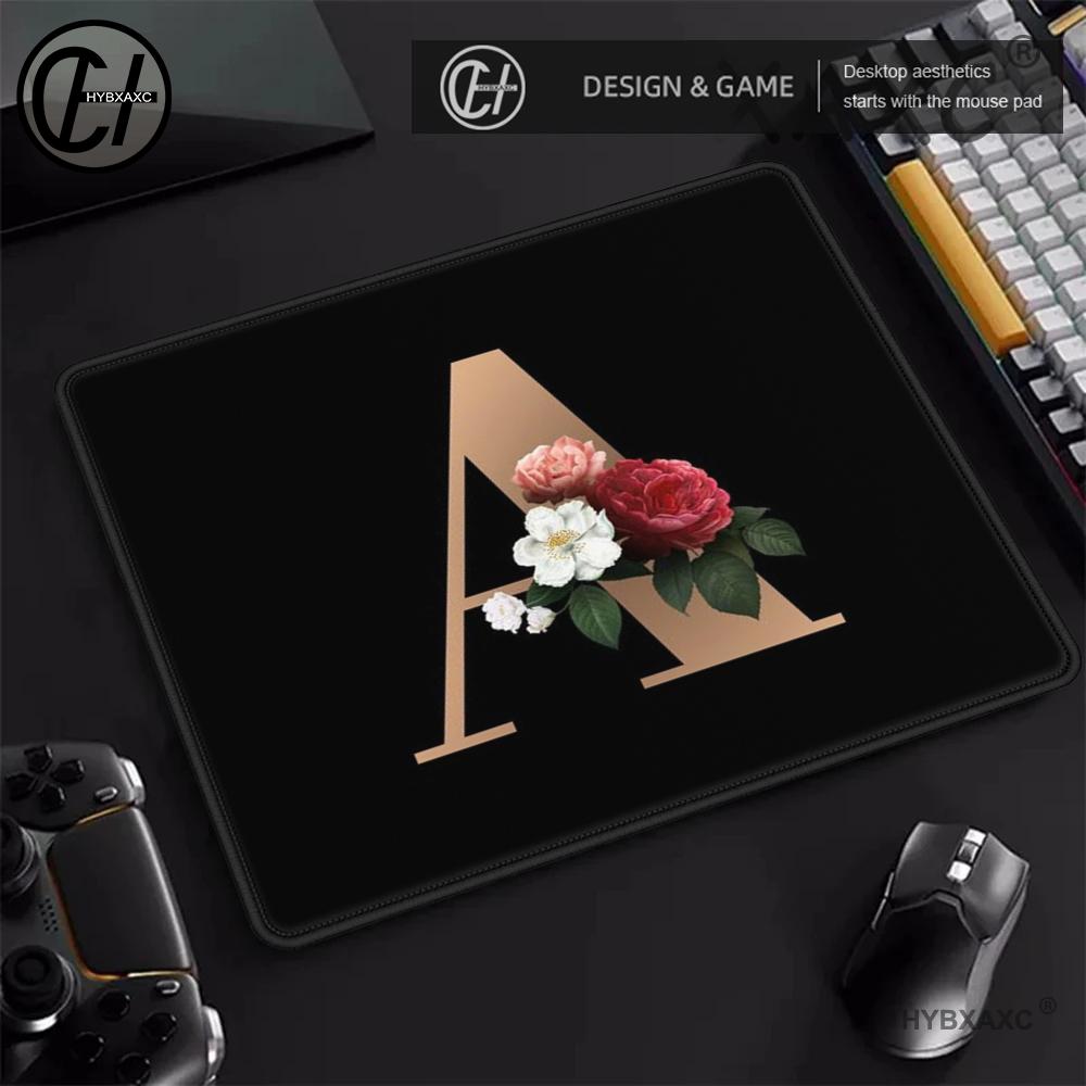 Gaming Accessories Name - Small Gaming Mousepad Golden Initial Name