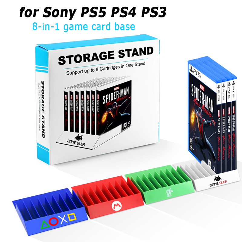 Gaming Accessories Box - 8-in-1 สําหรับ PS5 การ์ดเกมฐานสําหรับ PS4 แผ่น
