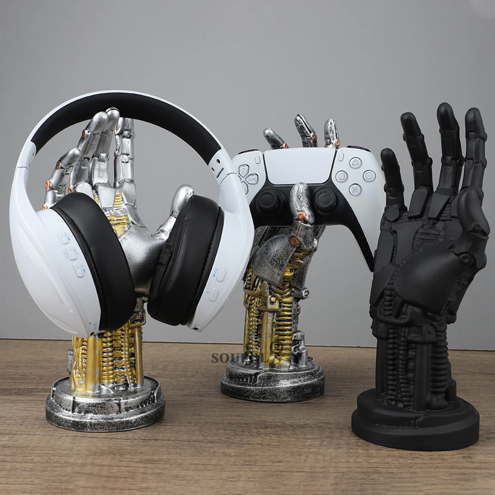Gaming Accessories Holder - สำหรับ PS4/PS5/เอกซ์บอกซ์ซีรีส์ แท่นวางเกมแพด หุ่นยนต์ไซเบอร์พังค์ สำหรับคอนโทรลเลอร์นินเทนโด สวิตช์