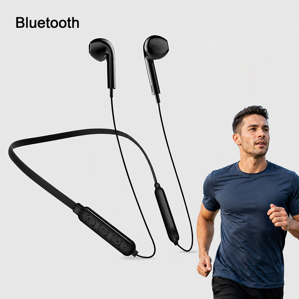 Gaming Accessories Iphone - อุปกรณ์เสริมเสียงสำหรับออกกำลังกายแบบแขวนคอชุดหูฟังบลูทูธไมโครโฟน HD สำหรับไอโฟน เสี่ยวมี่ หัวเว่ยโทรศัพท์ลดเสียงรบกวน