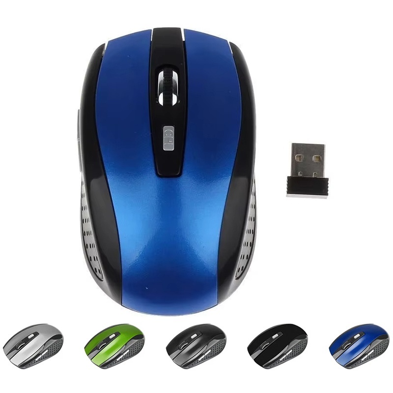 Gaming Accessories Mobile - เมาส์ไร้สาย 2.4G เมาส์ออปติคอลแบบเงียบ ปรับระดับได้ 800-1600DPI พร้อมตัวรับสัญญาณ