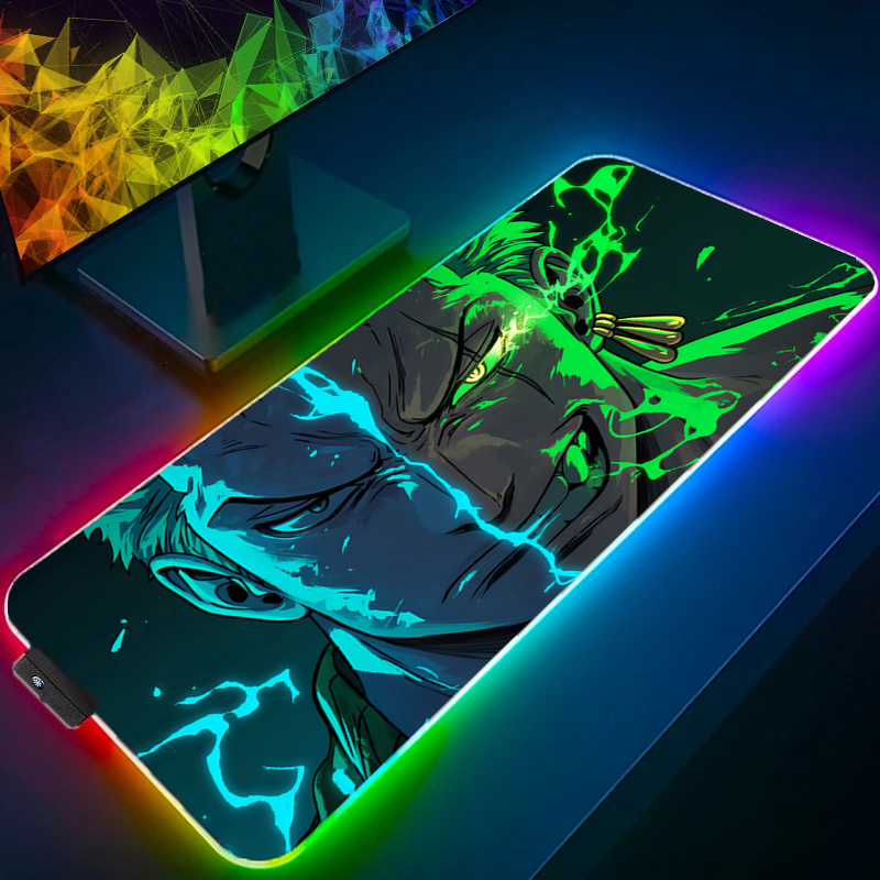 Gaming Accessories Computer - ONE PIECE Zoro Mouse Pad RGB