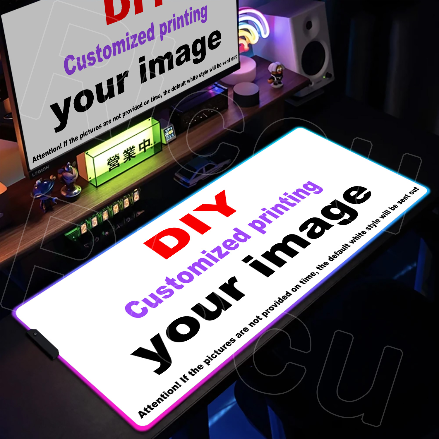 Gaming Accessories Images - แผ่นรองเมาส์ RGB HD พิมพ์ลาย DIY แบบกำหนดเอง