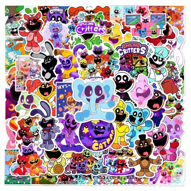 Gaming Accessories For Phone - สติกเกอร์ลายการ์ตูน Poppy Playtime ชุด 50 ชิ้น