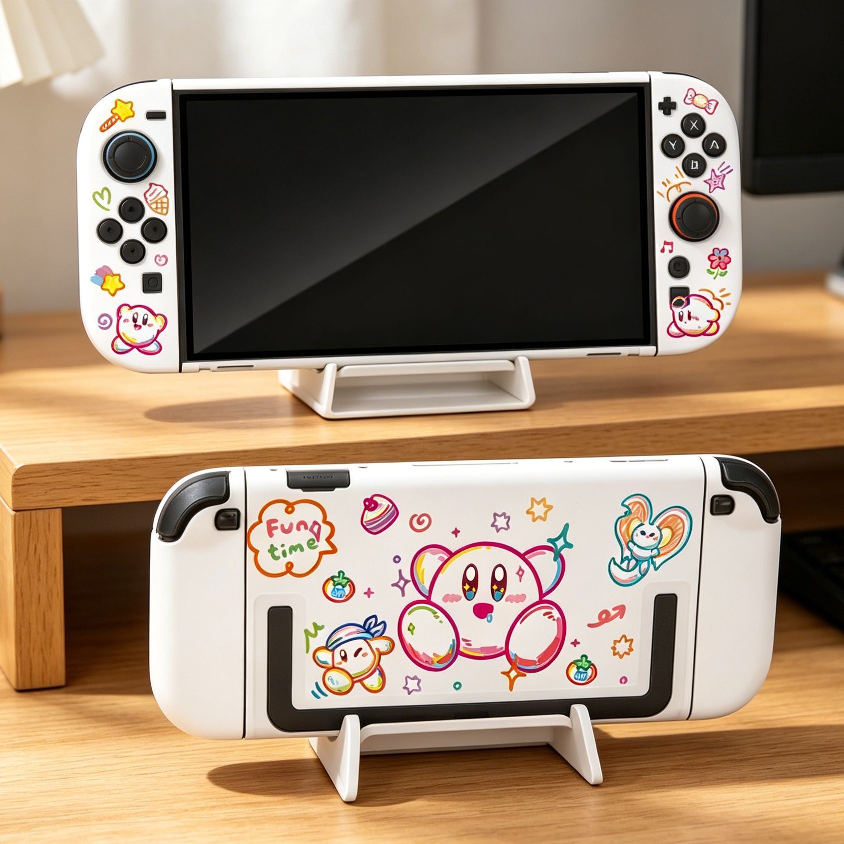 Gaming Accessories In Japan - เคสแข็งป้องกัน Kirby สำหรับ Switch 2 ปลอกหุ้มจอยคอนที่เป็นมิตรกับผิวหนัง