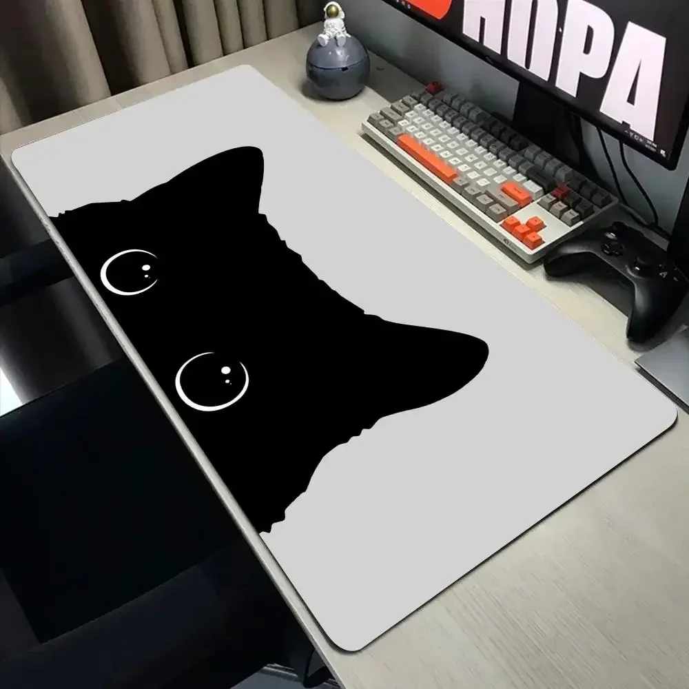 แผ่นรองเมาส์ลายแมวดำตลก น่ารัก - Gaming Accessories Companies บทวิจารณ์และราคา