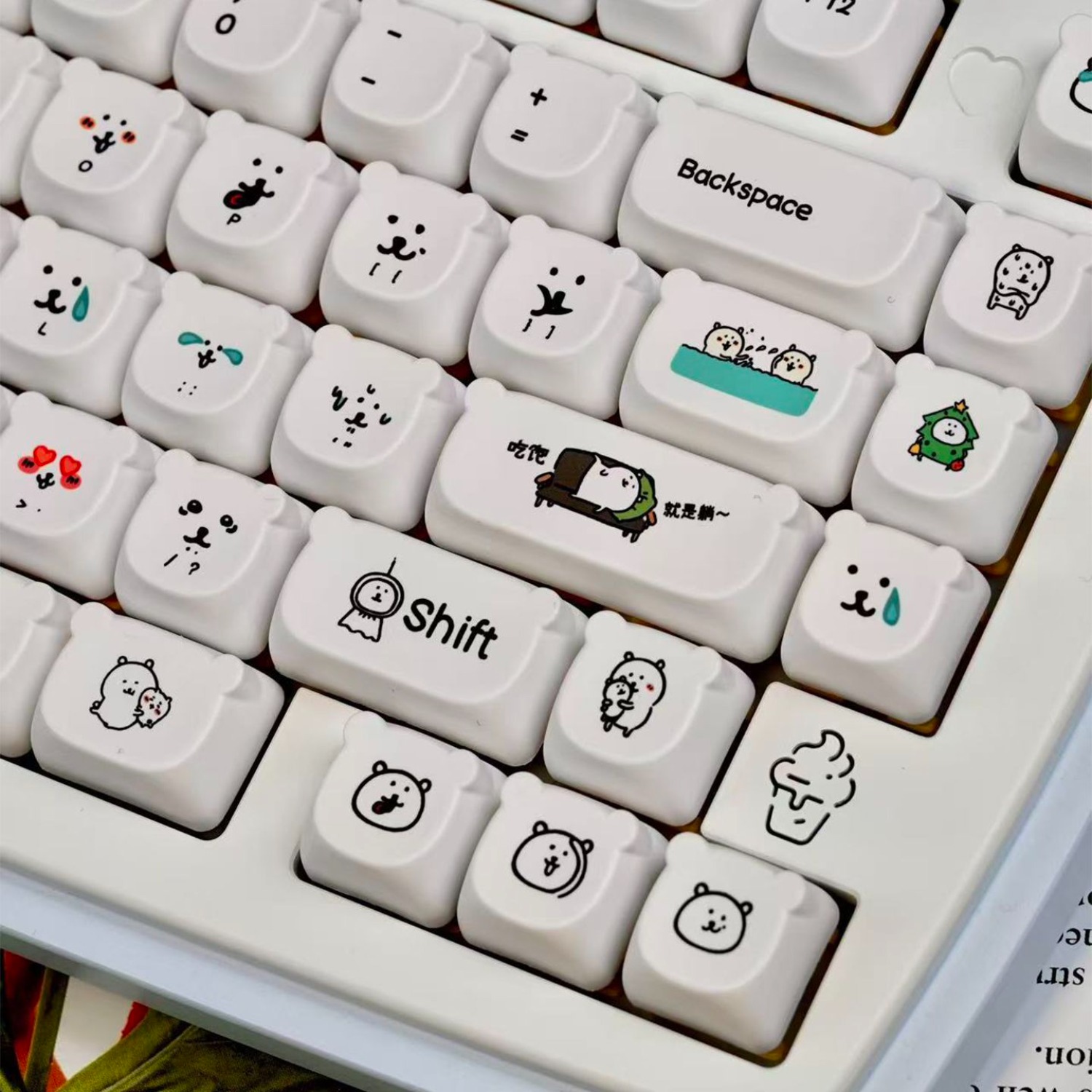 คีย์แคปการ์ตูนหมีน่ารักแบบ PBT - Gaming Accessories In Japan บทวิจารณ์และราคา