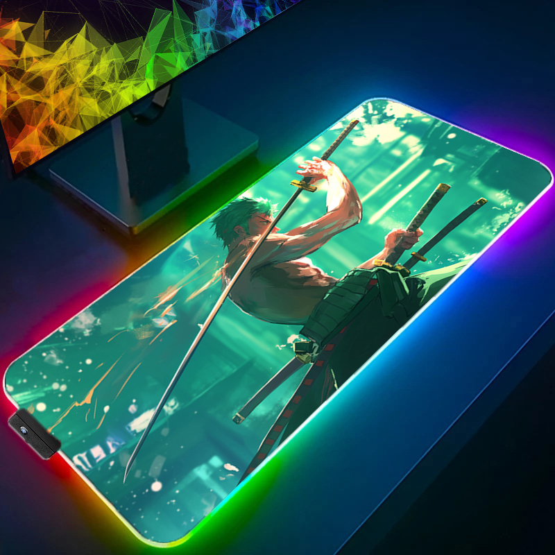 ONE PIECE Zoro Mouse Pad RGB อ - Gaming Accessories Computer บทวิจารณ์และราคา